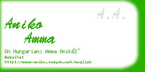 aniko amma business card